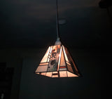 Pendant Lamp with Hand-made Pressed Flower Paper