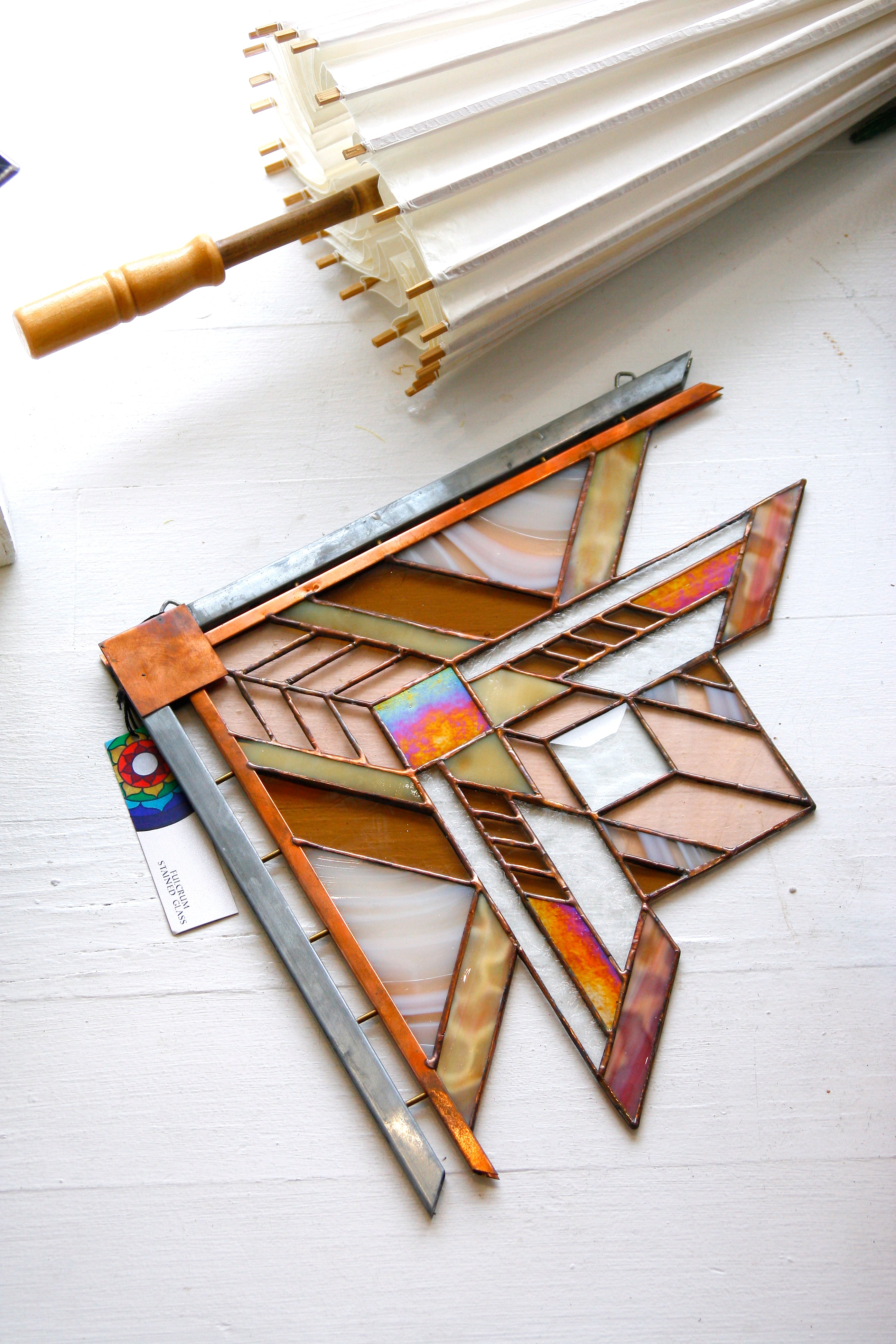 Frank Lloyd Wright Inspired Window Square – Fulcrum Stained